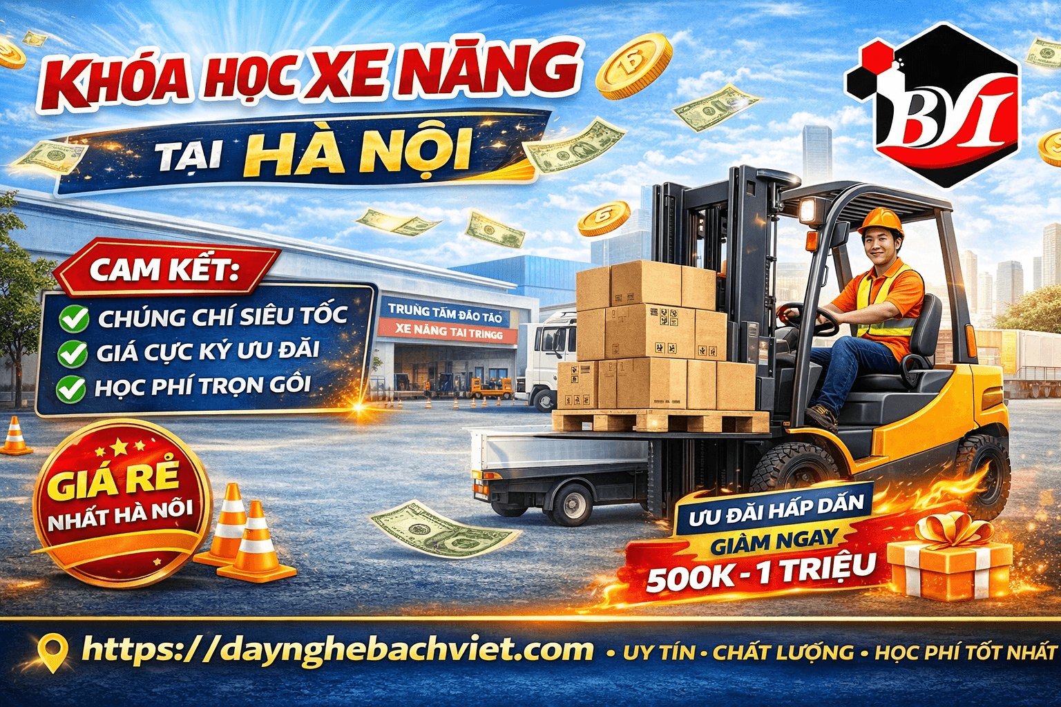 Thường xuyên mở lớp học lái xe nâng cho các cá nhân, doanh nghiệp trên địa bàn hà nội liên hệ hotline 0818228844