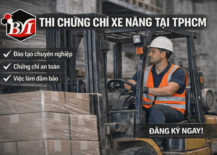 Thi chứng chỉ xe nâng ở đâu TPHCM? Hướng dẫn từ A–Z