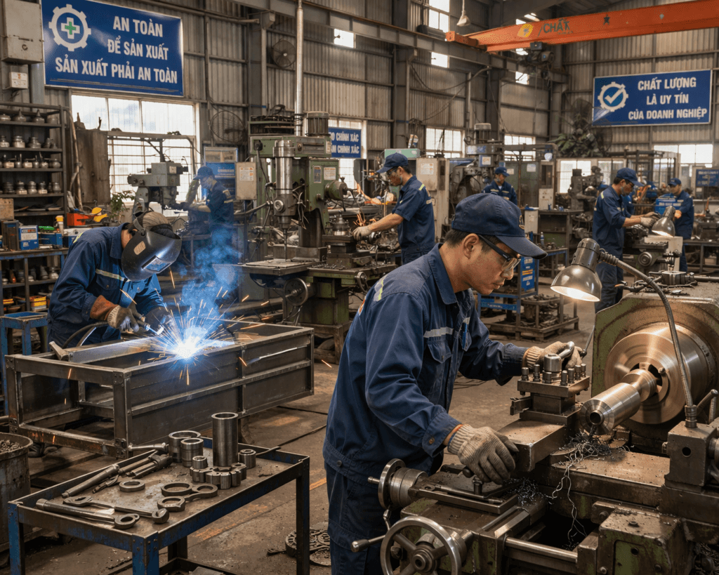 Học hàn và tiện từ cơ bản đến nâng cao, đào tạo thực tế, dễ xin việc tại nhà máy, khu công nghiệp.