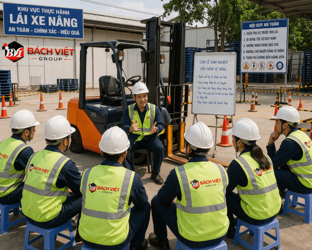 Tổng hợp chia sẻ thực tế từ học viên lái xe nâng, giúp bạn hiểu rõ công việc, rủi ro và cách vận hành đúng kỹ thuật, an toàn.