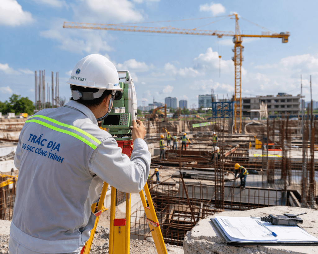 Học trắc địa từ cơ bản đến nâng cao, sử dụng máy thủy bình, toàn đạc. Đào tạo thực tế, phù hợp người mới.